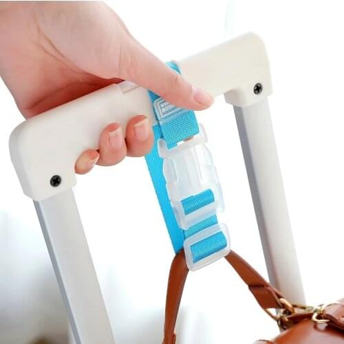 Portable Adjustable Travel Accessories Buckle Button Security Bag Parts Suitcase Bag Hanger Luggage Strap Aircraft Supplies