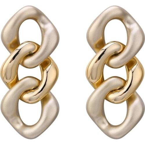 ORNAPEADIA Simple Fashion OL Irregular Twist Earrings for Women Girls Geometric Exaggerated Sexy Golde Jewelry wholesale