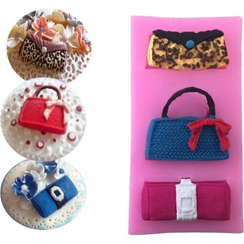 Silicone Mold Fashion Bag Candy Cake Decoration E114