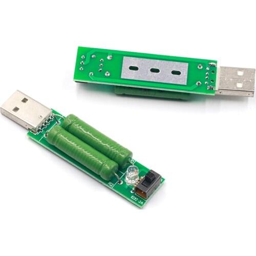 USB resistor DC electronic load With switch adjustable 3kind current battery capacity voltage discharge resistance tester
