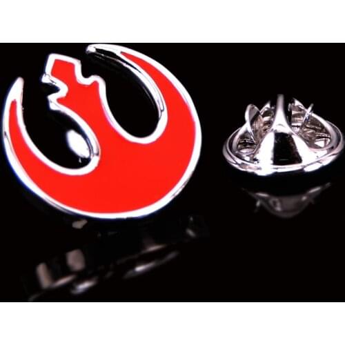 WN High quality enamel red moon Brooch mens Lapel Pin casual dress backpack Hat Badge womens jewelry gift