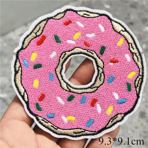 10Pcs Food Ice Cream Embroidered Patch Donut Sugar Sew Iron On Patches Embroidery Badges For Bag Jeans DIY Appliques Craft Decor
