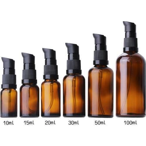 100 Pcs Empty Brown Essential Oil Emulsion Sub-bottle 50ml Cosmetics lotion Bottle