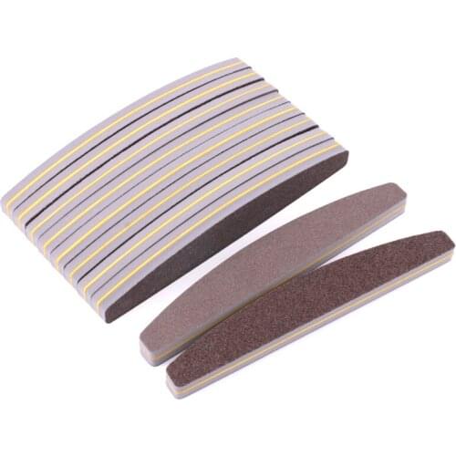 100pcs/lot Brown Nail File 100/180 Boat Nail Sanding Sponge Buffer Blocks Washable Pedicure Manicure Care Nail Art Tools