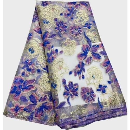 African Lace Fabric High Quality Latest Brocade Jacquard Gilding French Fabric Tissue Fabric Women Dresses Party