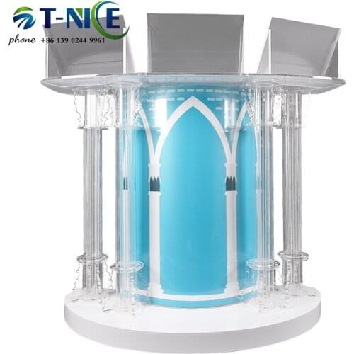AKLIKE 2021 Small Size Remote Control Of LED Lighting Acrylic Pillar Podium Church Rostrum School Lectern Conference Platform
