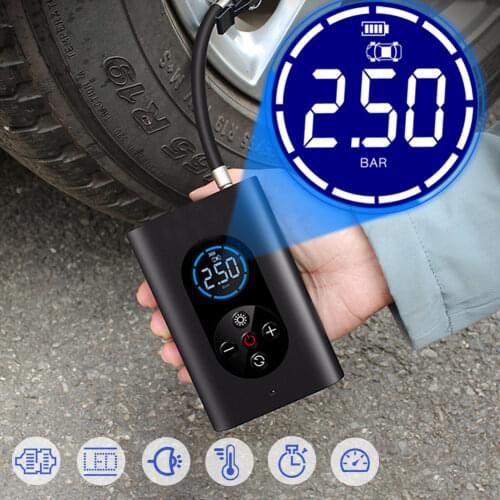 150PSI Car Air Pump Cordless Portable Vehicle Tire Inflator Smart Wireless Air Pump Bicycle Tire Electric Air Pump Bike Inflator
