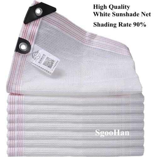 White Anti-UV HDPE Sunshade Net Swimming Pool Awnings Balcony Succulent Plant Shading Net Car Shed Pet House Sun Shade Cloth