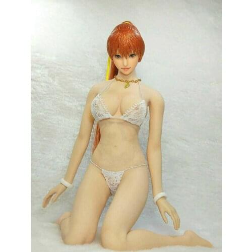 1:6 White Lace underwear Bikini+1 pair bracelet For 12" Phicen Women Body Doll