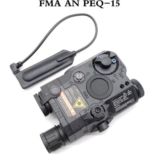 AN/PEQ-15 Red Dot Laser LED Flashlight 270 Lumens for Standard 20mm Rail Night Vision Hunting Rifle Battery Case Element Part