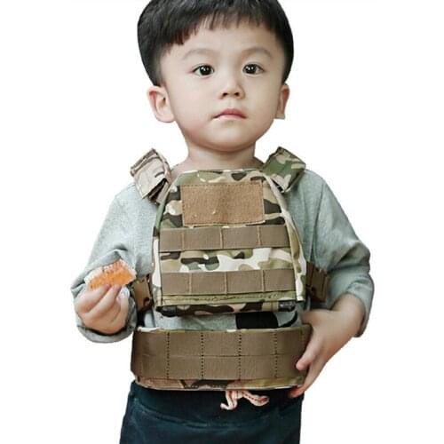 Childrens Tactical Vest Suit Chest Rig Outdoor Trekking Hunting Sport Battle Cs Camouflage Equipment Boy Waistcoat Combat Armor