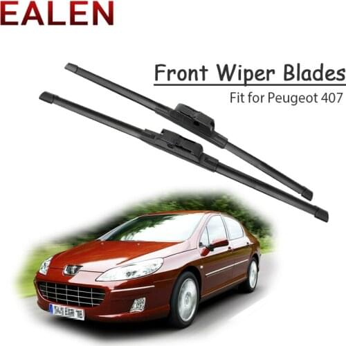 EALEN For Peugeot 407 2004 2005 2006-08 2009 2010 Original replace Accessories 1Set Rubber Car Front Wiper Blade Kit