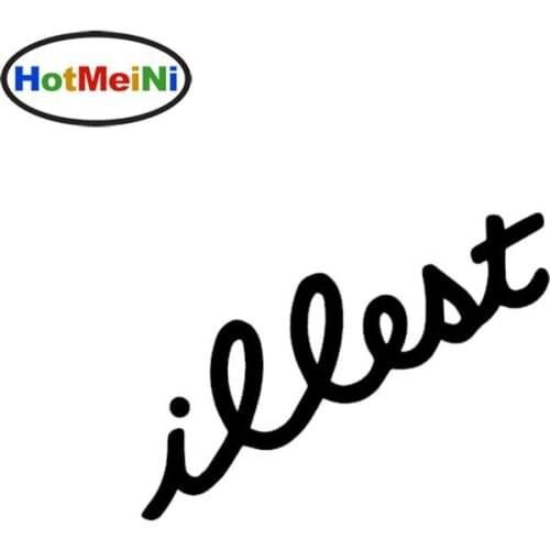 HotMeiNi 14*10.5cm illest Car Sticker Decal Window Vinyl Car JDM ill fatlace stance Drift Black/Sliver Styling Acces