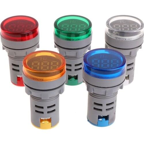 1PC 22mm LED Display AC Frequency Meter Electricity Hertz Indicator Hz Pilot Light