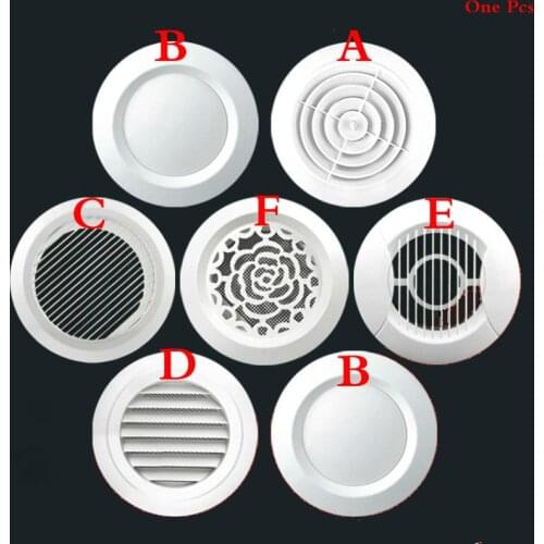 ABS Round Air Ventilation grille air Louver vent Air duct vent covers 75/100/150/200mm Heating Cooling & Vents