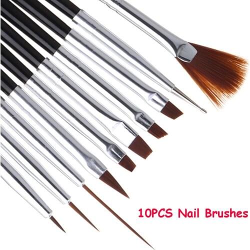 Nail Brushes Set Professional Nail Art Liner Brushes UV Gel Acrylic Builder Crystal Painting Drawing Carving Pen Manicure Tools
