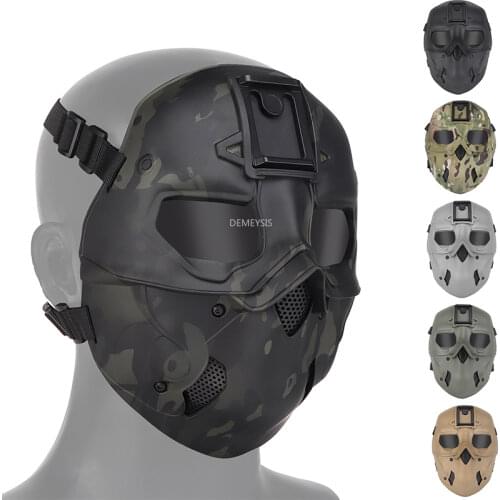 New Tactical Airsoft Mask Full Face Hunting Shooting Paintball Equipment Cs Mask Camouflage Combat Military Army Protective Gear