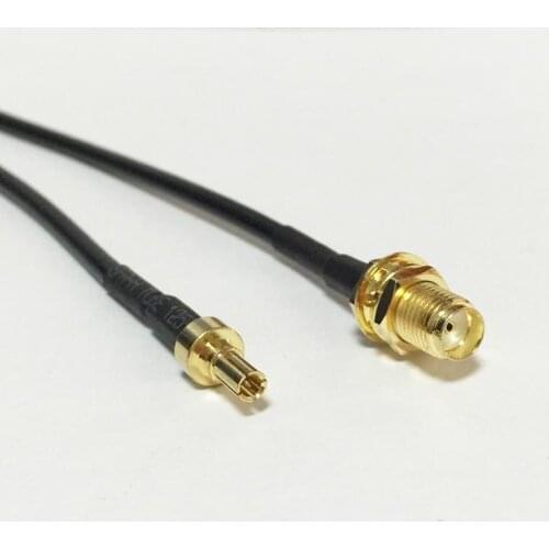 New Wireless Modem Wire SMA Female Jack nut Switch CRC9 Male Plug Connector RG174 Cable 20CM 8" Wholesale Fast Ship