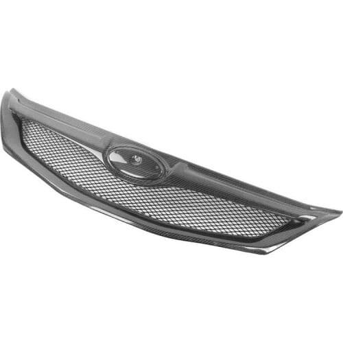 Front Bumper Grille bumper grille Carbon Fiber Front Bumper Grill Mesh Glossy Black Fit for Subaru Impreza WRX STi 2008‑2010