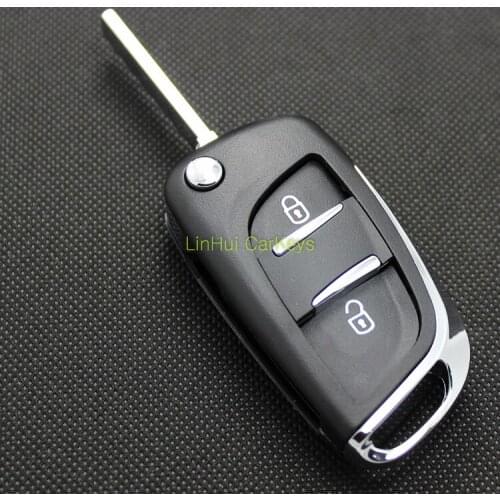 PINECONE for CITROEN C4 C5 C-TRIOMPHE Key Case 2 Buttons Uncut Brass Blade Remote Key ABS Shell 1 PC NO Groove