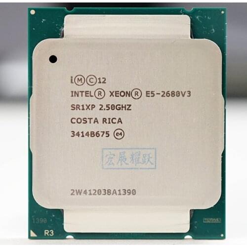 Intel Xeon Processor E5 2680 V3 CPU 2.5G Serve LGA 2011-3 e5-2680 V3 2680V3 PC Desktop processor CPU For X99 motherboard