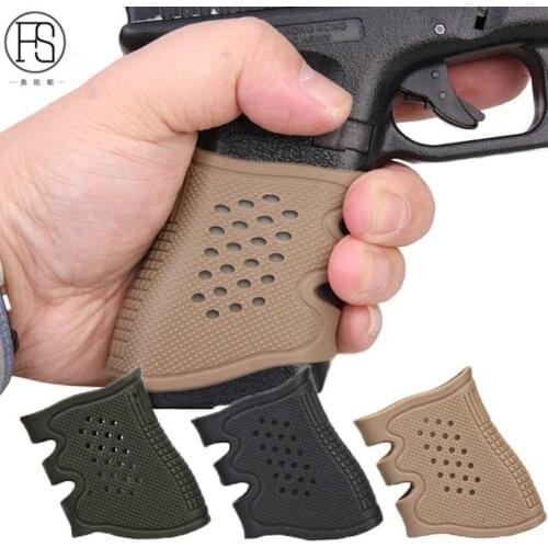 Anti-slip Universal Outdoor Rubber Tactical Gun Grip Pistol Airsoft Holster Tactical Handgun Protect Cover for Glock 17 19