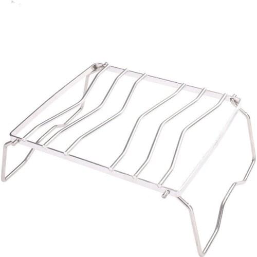 Stainless steel grills simple stainless barbecue frame pot holder outdoor picnic mat mesh metal net rotisserie bbq tools