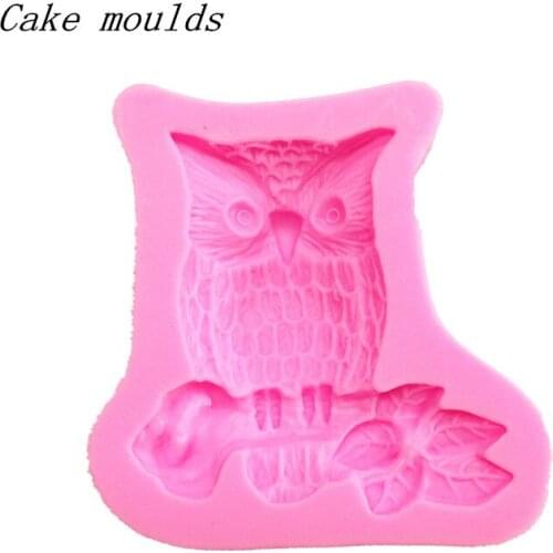 Silicone mold RS014 owl shape baking mold Fondant cake mold chocolate mold Decoration tools