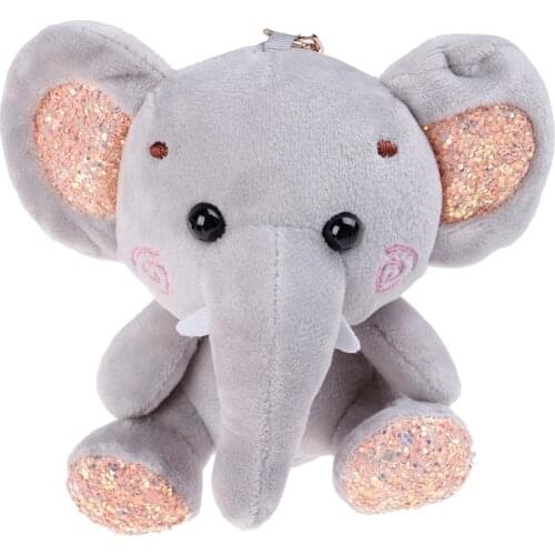 10cm super cute dumbo stuffed animal Plush Toy small pendant lovely mini cartoon elephant doll Presents for children key chain