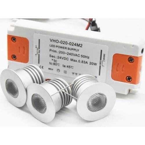 4W Mini LED Ceiling Downlight + AC100-240V Slim Driver Adapter for Home Showcase Jewelry Lighting Kit Spot Bulbs Cabinet Lamps