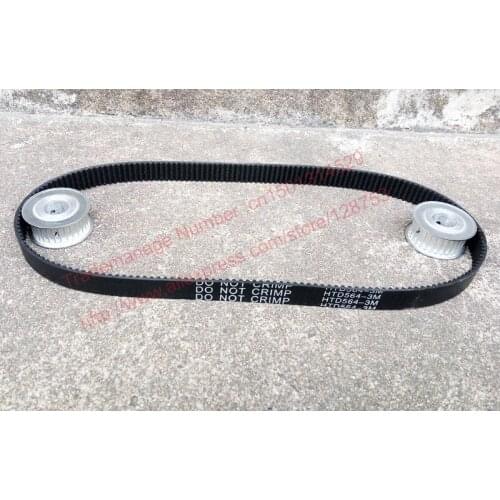 High quality 2pcs 30 teeth HTD3M Timing Pulley bore 8mm + 1pc HTD 3M timing belt length 564mm width 10mm S3M Free shipping