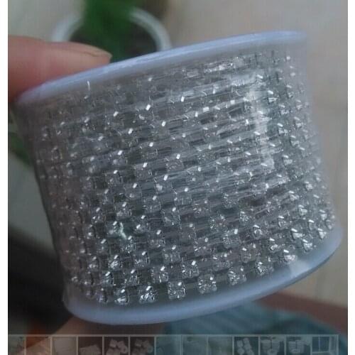 10 meters /roll 3mm ss12 Crystal Silver Glass Strass Rhinestones Cup Chain For Wedding Dress DIY,Garment Accessories