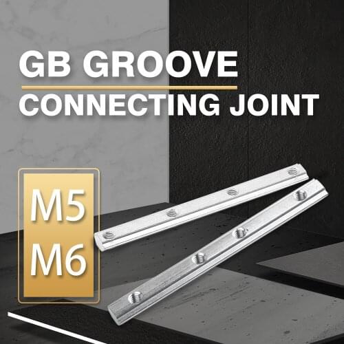 20pcs GB Groove Connector Carbon Steel Connecting Joint M5 M6 for 3030 4040 Aluminum Profile Durable