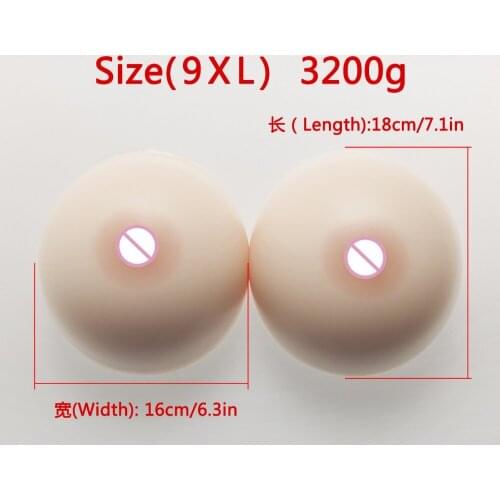 3200g big silicon breast boobs h cup man to female crossdressing prosthesis forms drop shipping wholesale