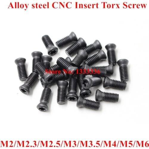50pcs M2 M2.5 M3 M3.5 M4 M5 M6 Insert Torx Screw Replaces Carbide Inserts CNC Lathe Tool/Blade Cutter Bar Alloy Steel 12.9