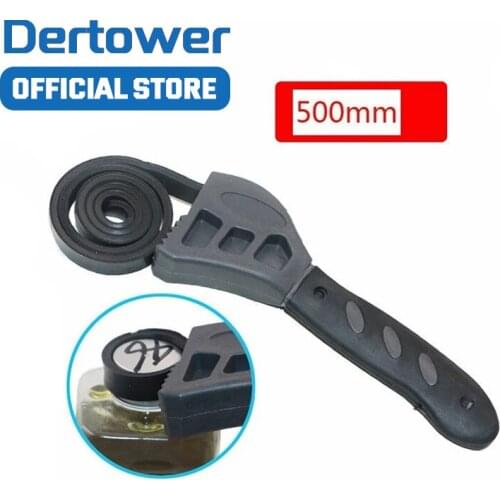 500mm Multifunctional Black Rubber Belt Wrench Plastic Adjustable Bottle Opener Auto Repair Filter Car Niversal Wrench Hand Tool