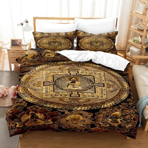 Buddhism Bedding Set Duvet Cover Set 3d Bedding Digital Printing Bed Linen Queen Size Bedding Set Fashion Design