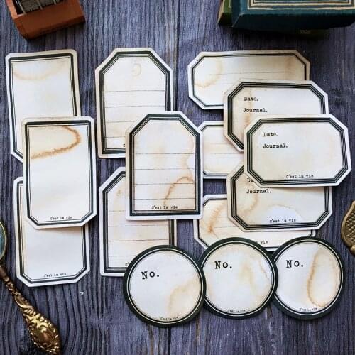 Handmade Coffee Stained Notes Paper for Bullet Junk Journal DIY Scrapbooking Paper Craft