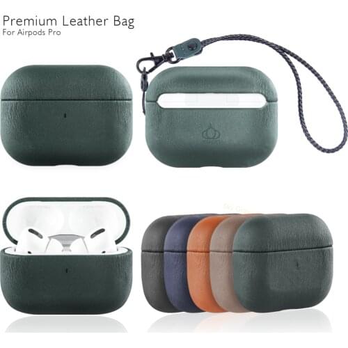 Genuine Leather Cover for AirPods Pro Premium Leather 100% Handmade leather Cases[LED Visible]for AirPods Pro Case Accessories