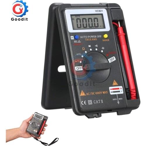 VC921 Mini LCD Digital Multimeter True-RMS Auto Range Frequency AC/DC Voltage 4000 counts pocket size meter Multifunction
