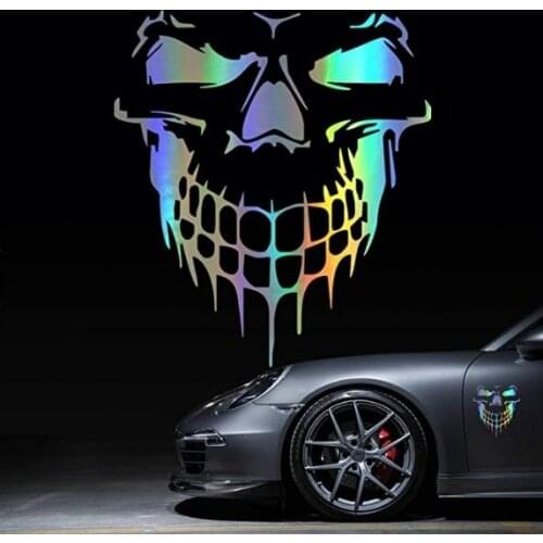 【customized】Skull Stickers and Decals for Car Windows Doors and Trucks, 3D Skull Decals and Signs for Car Styling