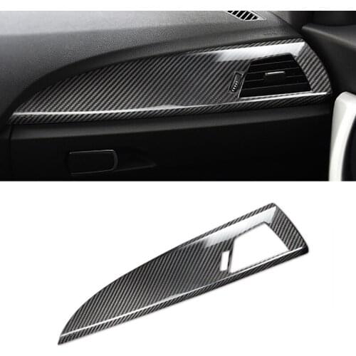 Interior Central Control Panel Decoration Strips Carbon Fiber Car Stickers For BMW 1 Series F20 2012-2016