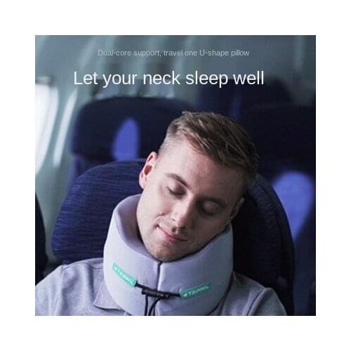Trippal Travel Neck Pillow Memory Foam Dual-Core Support U-Shape Pillow Portable Neck Protector
