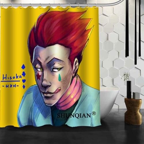 ShunQian Hisoka Shower Curtain Funny Curtain For Bathroom Waterproof Polyester Fabric Eco-Friendly Bath Curtain Gift