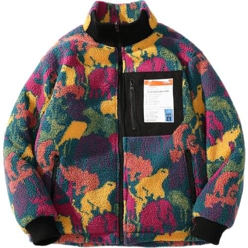 2020 Hip Hop Camouflage Reversible Jacket Thick Parka Men Streetwear Winter Padded Coats Harajuku Warm Two Side Windbreaker