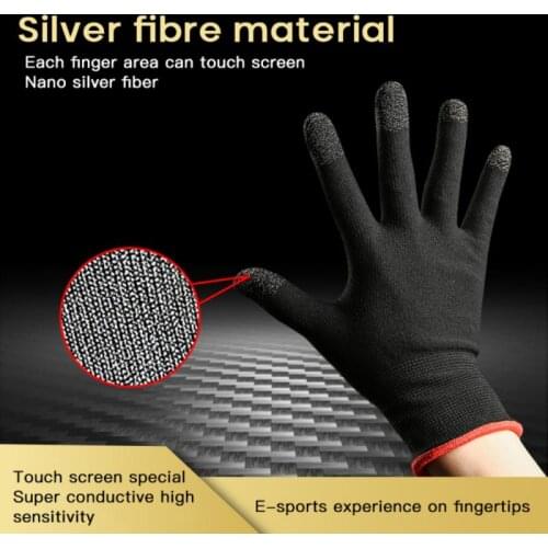 Breathable Game Controller Finger Cover Sweat Proof Gaming Finger Gloves Non-Scratch Sleeve Sensitive Nylon Mobile Touch