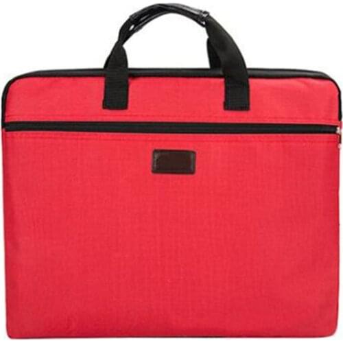 Canvas Document Bag Oxford Cloth Briefcase Portable Zipper Document Bag Solid Color Simplicity multi-layer Men Women Handbag