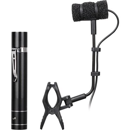 Power supply included musical instrument mic condenser microphone for stage performance For flute erhu gill Siamese flute etc