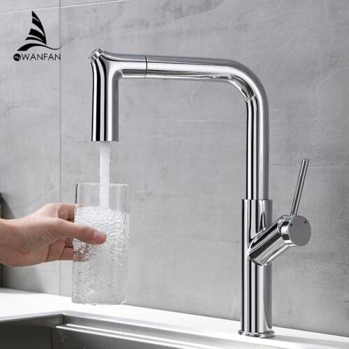 Kitchen Faucets Black Single Handle Pull Out Kitchen Tap Single Hole Handle Swivel 360 Degree Water Mixer Tap Mixer Tap 8831