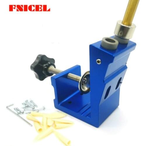 9mm Pocket Hole Puncher jig kit Mini Style Pocket Hole Jig Kit For Wood Working Step Drill Bit Set Woodworking Tools